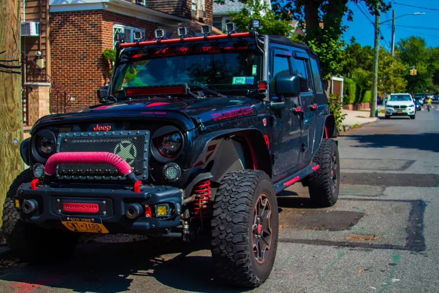Lifted Jeep Wrangler on a Brooklyn street